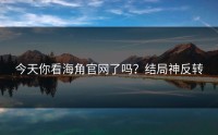 今天你看海角官网了吗？结局神反转