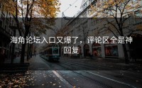 海角论坛入口又爆了，评论区全是神回复
