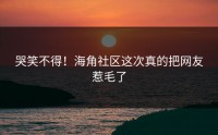 哭笑不得！海角社区这次真的把网友惹毛了