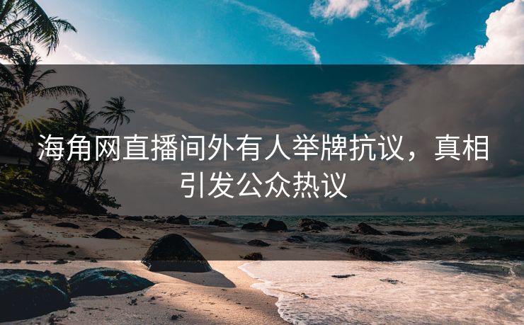 海角网直播间外有人举牌抗议，真相引发公众热议