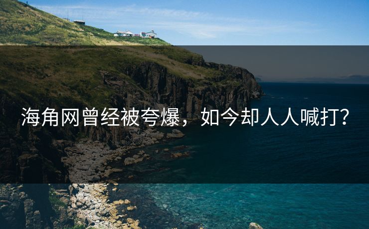 海角网曾经被夸爆，如今却人人喊打？