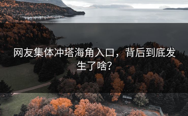 网友集体冲塔海角入口，背后到底发生了啥？