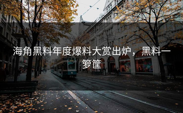 海角黑料年度爆料大赏出炉，黑料一箩筐