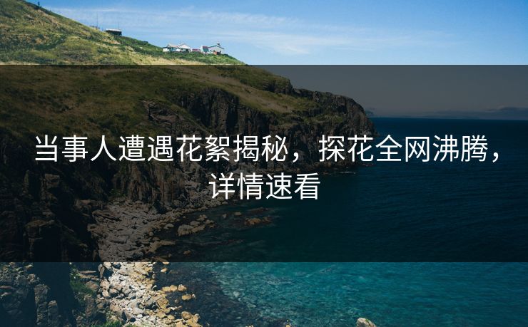 当事人遭遇花絮揭秘，探花全网沸腾，详情速看