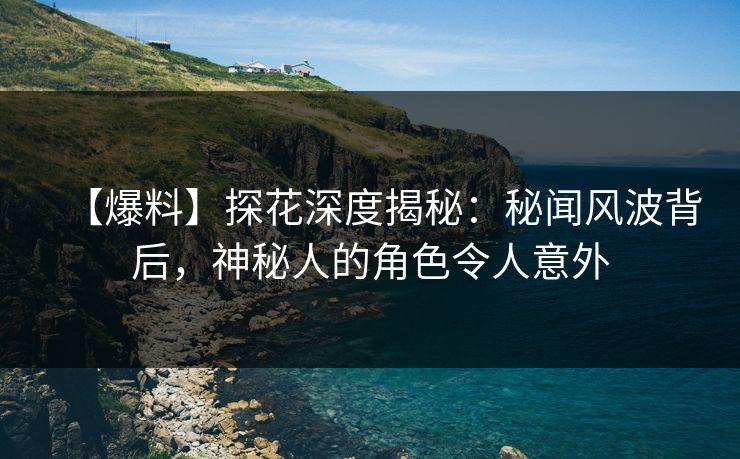 【爆料】探花深度揭秘：秘闻风波背后，神秘人的角色令人意外