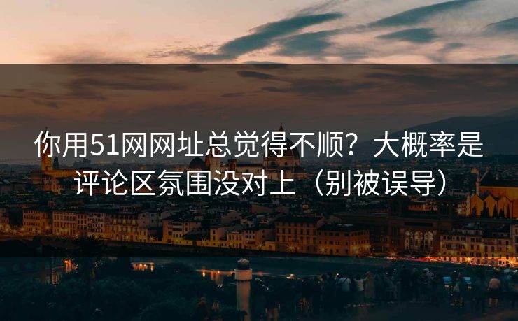 你用51网网址总觉得不顺？大概率是评论区氛围没对上（别被误导）